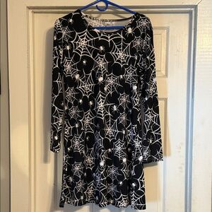 Black and White Spider Web Dress